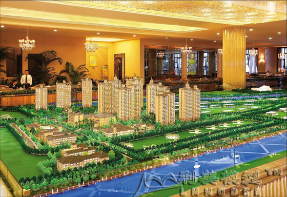 Modelo arquitectónico del hotel que hace fuentes 3D el CE virtual ROHS proveedor