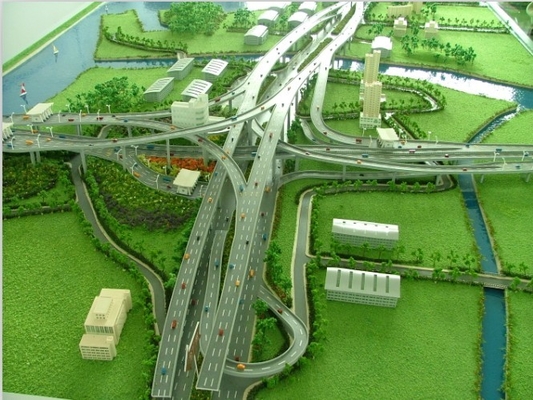 Los modelos de escala arquitectónicos del modelo de la disposición del paisaje de la carretera de la ciudad suministran proyecto del gobierno proveedor