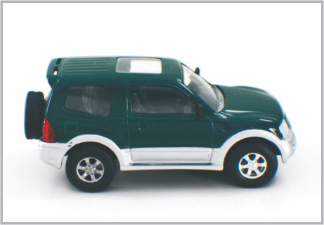 1/43 fundió los coches modelo de encargo Mitubishi Pajero de escala a troquel de la aleación verde para la colección y el regalo proveedor