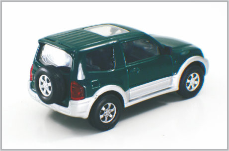 1/43 fundió los coches modelo de encargo Mitubishi Pajero de escala a troquel de la aleación verde para la colección y el regalo proveedor