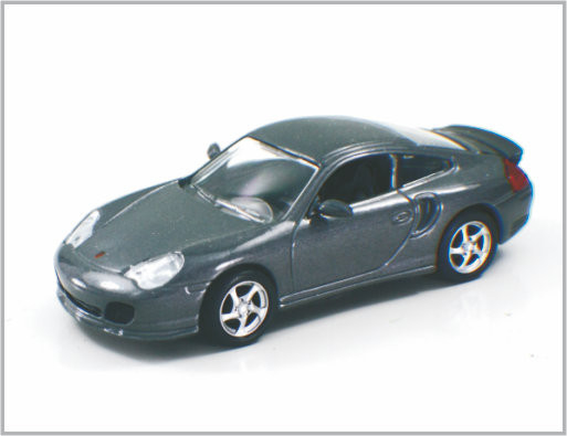 1/43 coches modelo de encargo fundidos a troquel Porsche 911 Turbo de escala de la aleación del negro de carbono para la colección proveedor