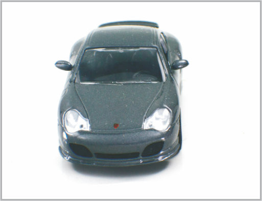 1/43 coches modelo de encargo fundidos a troquel Porsche 911 Turbo de escala de la aleación del negro de carbono para la colección proveedor