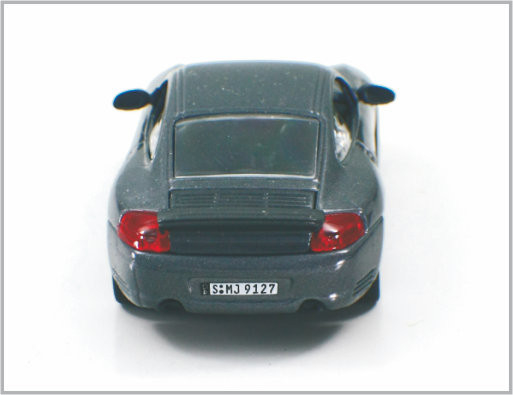 1/43 coches modelo de encargo fundidos a troquel Porsche 911 Turbo de escala de la aleación del negro de carbono para la colección proveedor