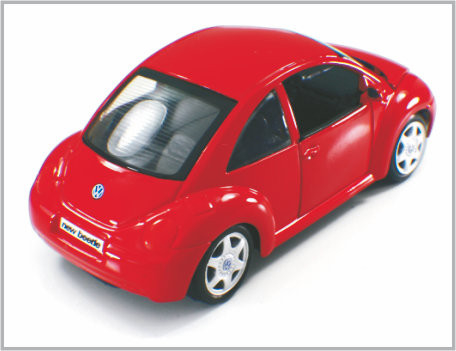 Mini coches modelo de encargo rojos fundidos a troquel Volkswagen New Beetle de escala de la aleación como regalo proveedor