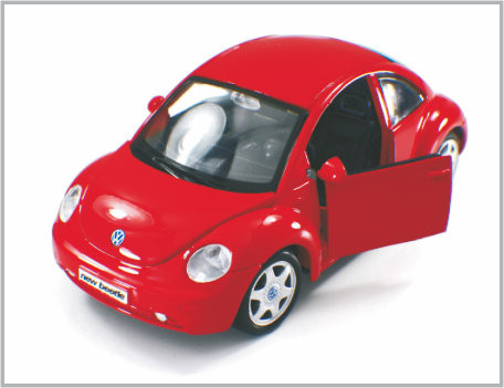 Mini coches modelo de encargo rojos fundidos a troquel Volkswagen New Beetle de escala de la aleación como regalo proveedor