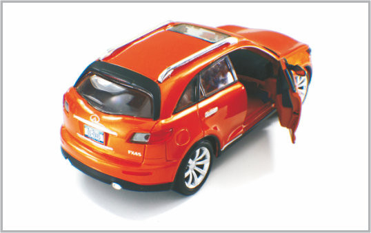 1/24 coches modelo de encargo naranja-rojos fundidos a troquel Infiniti de escala de la aleación como a casa Decoratio proveedor