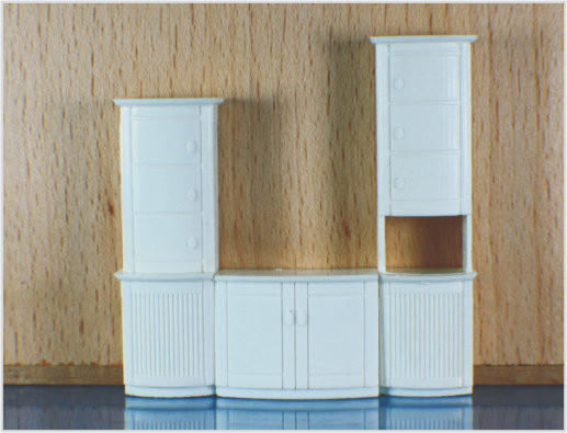 Modelo de escala OO modernas casas maqueta arquitectónica muebles gabinete 1025-02 proveedor