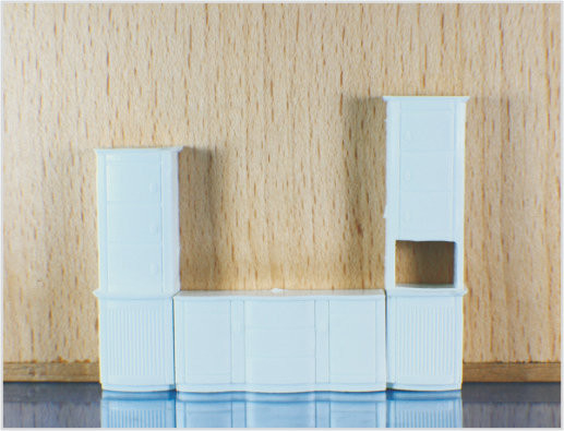 1025-03 Custom modelo arquitectónico muebles gabinete TV Salón modelo escala de HO proveedor